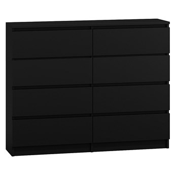 Komoda Syntia 2X 140 cm - czarna