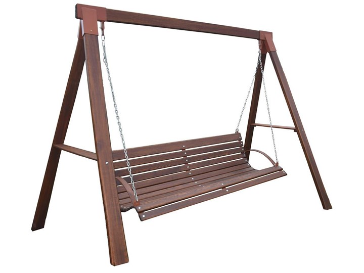 Drewniana huśtawka ogrodowa Magis 3X - 180 cm Kategoria Huśtawki ogrodowe Kolor Brązowy