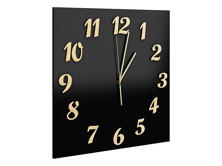 Zegar ścienny Presto - Czarny Tworzywo sztuczne Kategoria Zegary Kwadratowy Pomieszczenie Biuro i pracownia