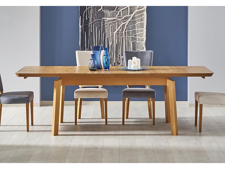 Minimalistyczny stół Tudor - rozkładany Kształt blatu Prostokątny Długość 160 cm Drewno Szerokość 160 cm Wysokość 78 cm Rozkładanie
