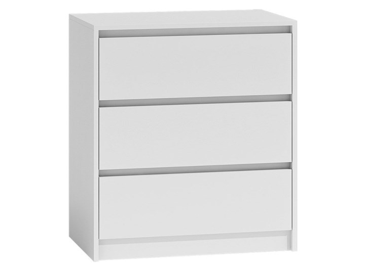 Komoda Enea - biała Wysokość 78 cm Kolor Biały Z szufladami Głębokość 43 cm Szerokość 43 cm Kategoria Komody