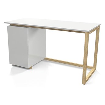 Skandynawskie biurko Fibi 2X - białe