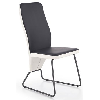 Krzesło tapicerowane Asper - czarny + biały