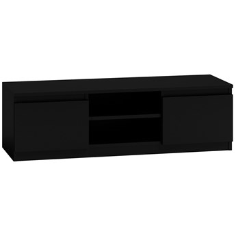 Nowoczesna szafka pod tv Verta 3X 140 cm - czarna