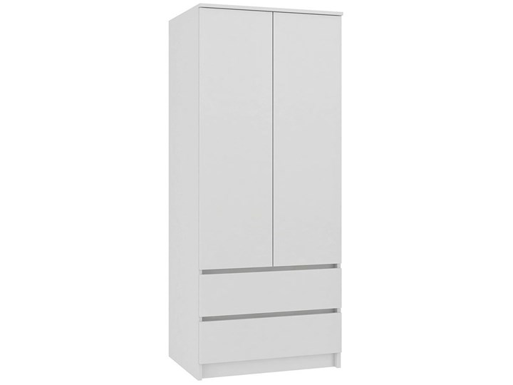 Szafa dwudrzwiowa Marla - biała Metal Płyta MDF Drewno Ilość drzwi Dwudrzwiowe