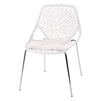 Białe krzesło ażurowe - Lenka
