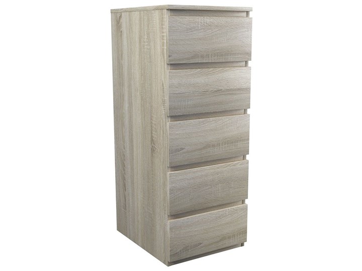 Wysoka komoda Luvia - dąb sonoma Wysokość 111 cm Głębokość 45 cm Drewno Z szufladami Styl Nowoczesny
