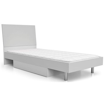 Łóżko z pojemnikiem na pościel Kormi 90x200 - białe