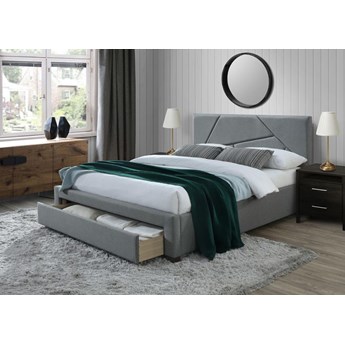 Szare łóżko do sypialni - Dubio 160x200 cm