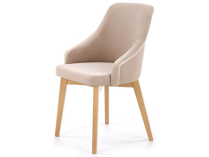 Krzesło drewniane Altex 2X - beż + dąb miodowy Szerokość 57 cm Kolor Beżowy Drewno Wysokość 86 cm Styl Skandynawski