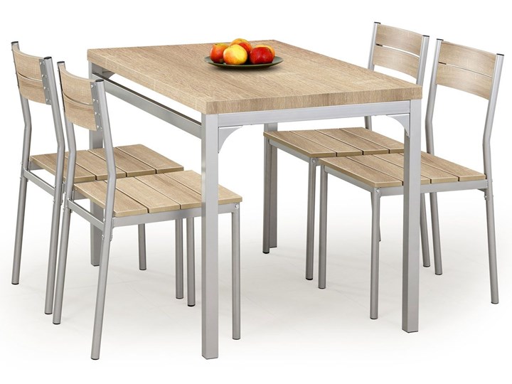 Stół z krzesłami Torino - dąb sonoma