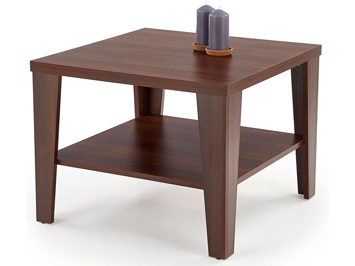 Kwadratowa ława Sarea 2X - ciemny orzech Styl Nowoczesny Wysokość 54 cm Kolor Brązowy
