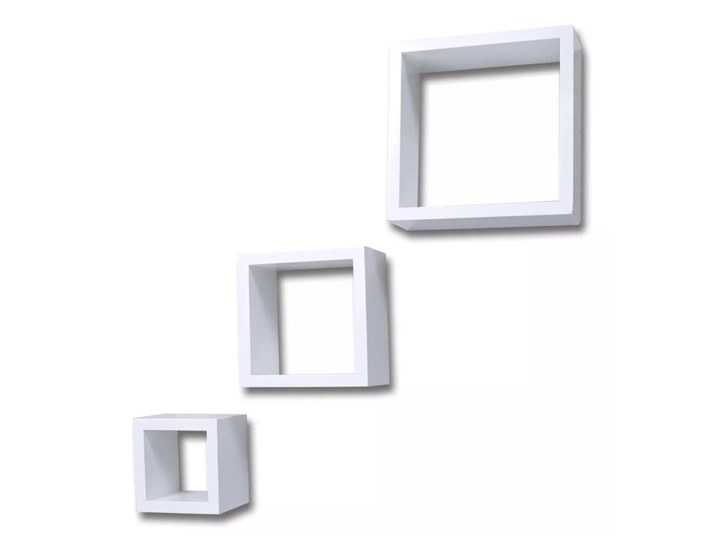 Zestaw modułowych półek ściennych Cest - biały Na książki Styl Minimalistyczny