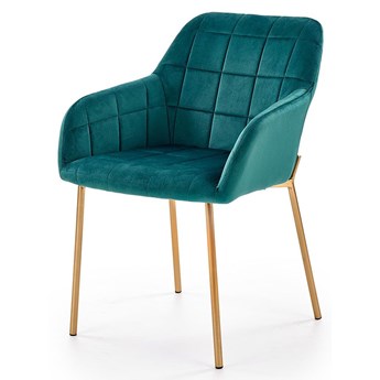 Krzesło pikowane Ansel - zielone