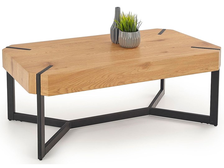 Ława Vilia - dąb złoty Wysokość 43 cm Styl Minimalistyczny Kształt blatu Prostokątne