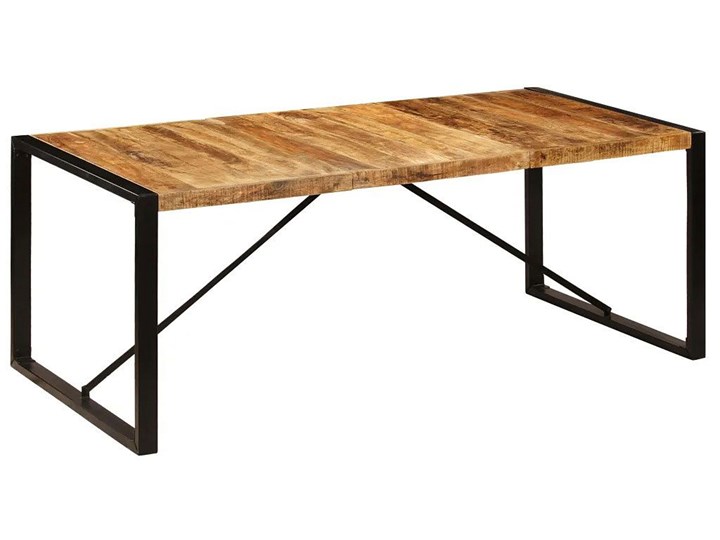 Industrialny stół drewniany 100x200 – Veriz 5X Długość 200 cm Wysokość 75 cm Drewno Szerokość 100 cm Kolor Brązowy