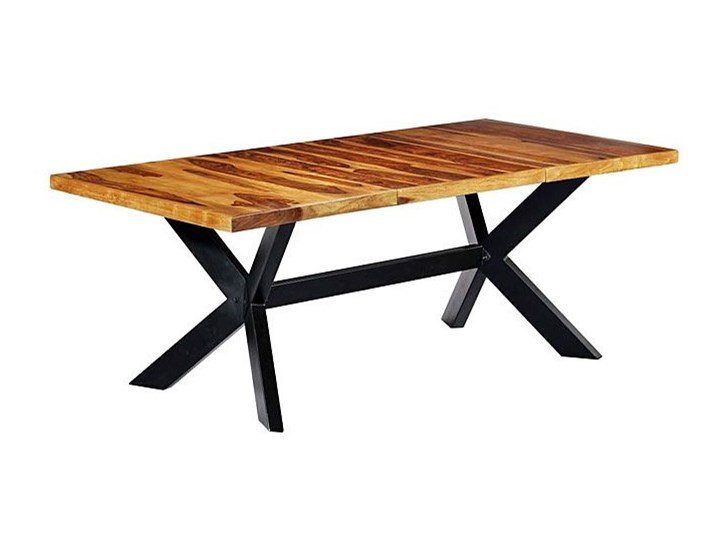 Industrialny stół drewniany palisander Valor 3V Długość 200 cm  Drewno Wysokość 75 cm Szerokość 100 cm Kolor Czarny