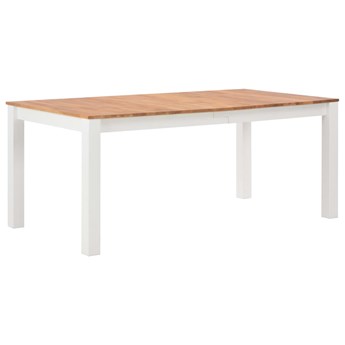 Stół jadalniany z drewna dębowego Erin 2X – biały