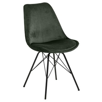 Tapicerowane krzesło welurowe Lindi 2X - zielone