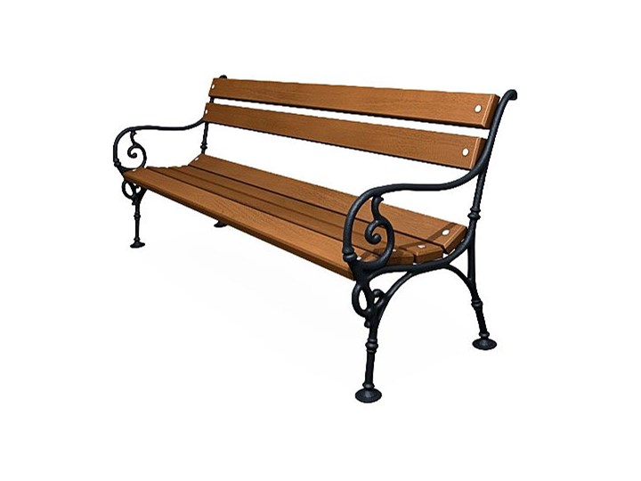 Ławka ogrodowa Visteria 2V Długość 155 cm Stal Drewno Z oparciem Kategoria Ławki ogrodowe