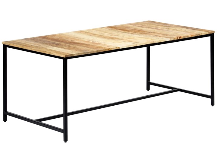Stół industrialny z drewna mango Avis 3X – jasnobrązowy Wysokość 75 cm Długość 180 cm Kolor Beżowy Szerokość 90 cm Drewno Rozkładanie