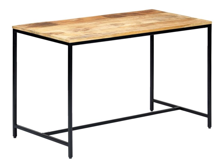 Industrialny stół z drewna mango Avis – jasnobrązowy Szerokość 60 cm Wysokość 75 cm Drewno Długość 120 cm Kształt blatu Prostokątny