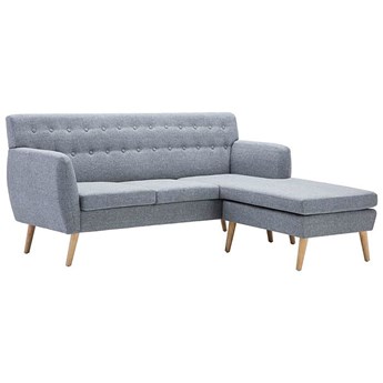 Tapicerowana pikowana sofa Larisa 2L - jasny szary