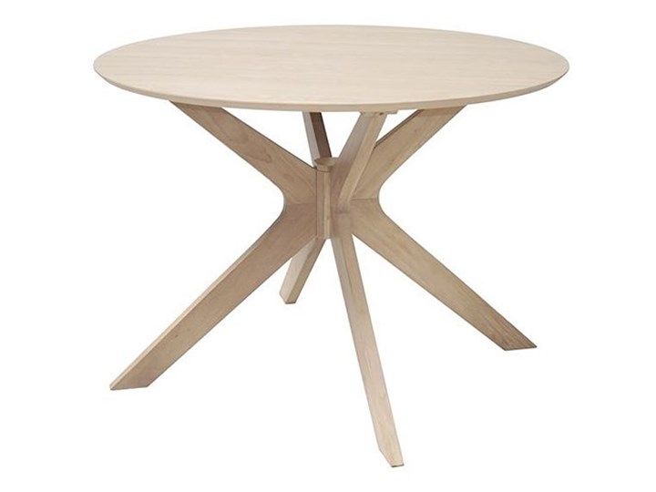 Drewniany stół okrągły Hemmi - naturalny Szerokość 105 cm Drewno Wysokość 75 cm Długość 105 cm Styl Skandynawski Styl Industrialny