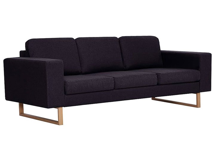 Elegancka trzyosobowa sofa Williams 3X - czarna Stała konstrukcja Szerokość 82 cm Rozkładanie