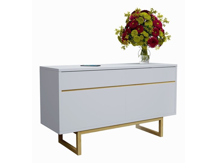 Skandynawska komoda Inelo D12 - 120x40 cm Szerokość 120 cm Drewno Sosna Wysokość 90 cm Z szufladami Kategoria Komody