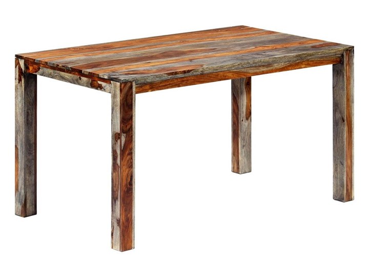 Stół z drewna sheesham Vidal 2X – szary Drewno Wysokość 76 cm Długość 70 cm Długość 140 cm  Szerokość 70 cm Kształt blatu Prostokątny