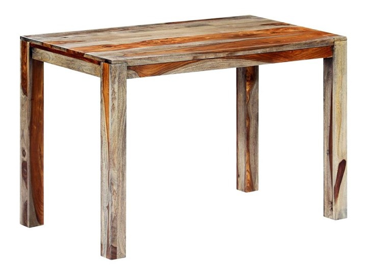 Stół z drewna sheesham Vidal – szary Kolor Brązowy Długość 60 cm Wysokość 76 cm Szerokość 60 cm Długość 118 cm Drewno Kształt blatu Prostokątny