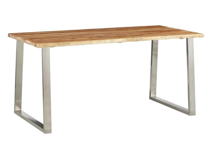 Stół industrialny z akacji Eluwin 2X – brązowy