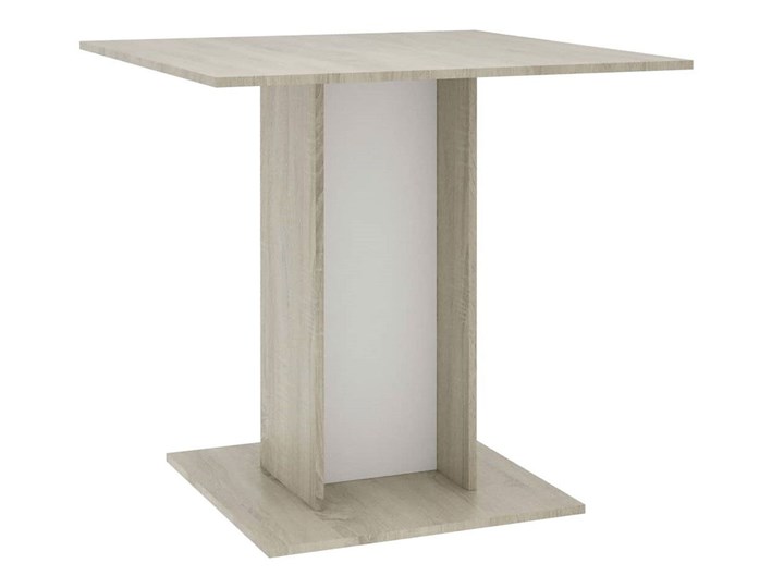 Stół z kwadratowy Marvel – biel i dąb sonoma Szerokość 80 cm Styl Minimalistyczny Długość 80 cm Wysokość 75 cm Drewno Kategoria Stoły kuchenne