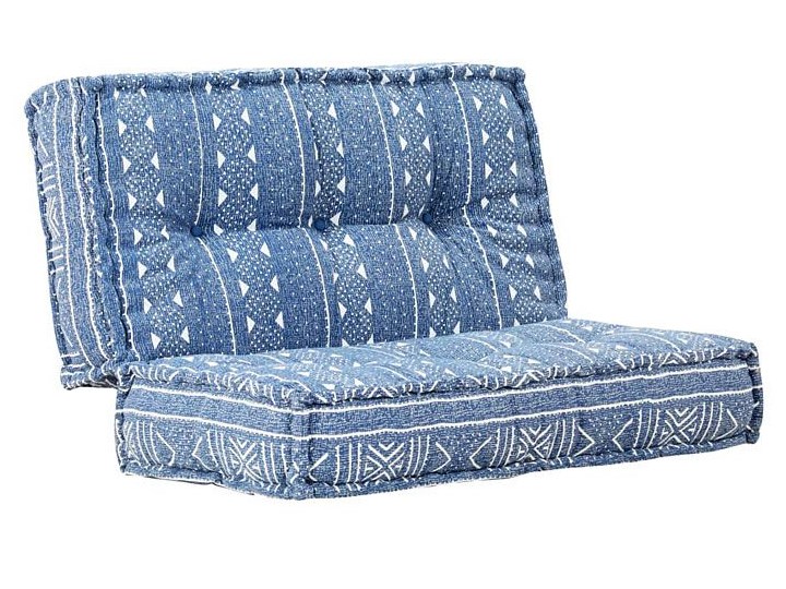 Kwadratowa piankowa sofa Gina - niebieska Kolor