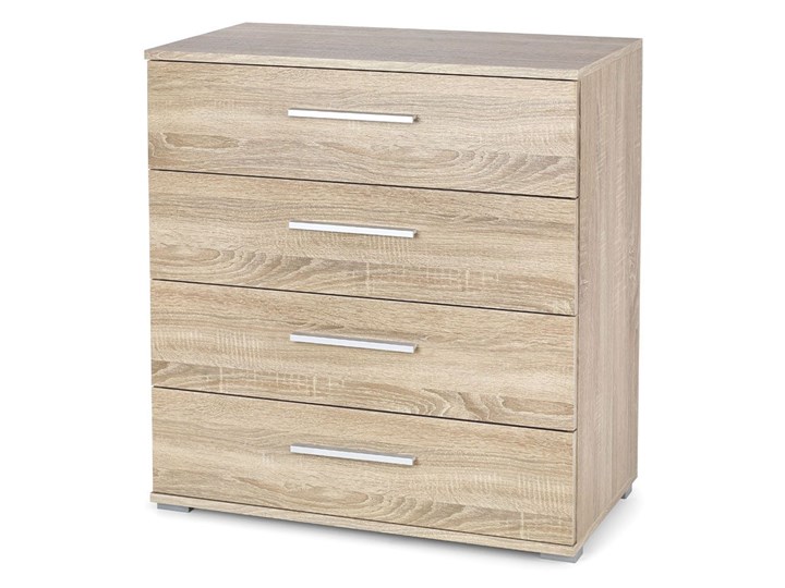 Komoda Lines C4 - dąb sonoma Płyta MDF Z szufladami Szerokość 77 cm Wysokość 82 cm Kategoria Komody