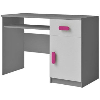 Nowoczesne szare biurko z kolorowymi uchwytami Florentino 5X