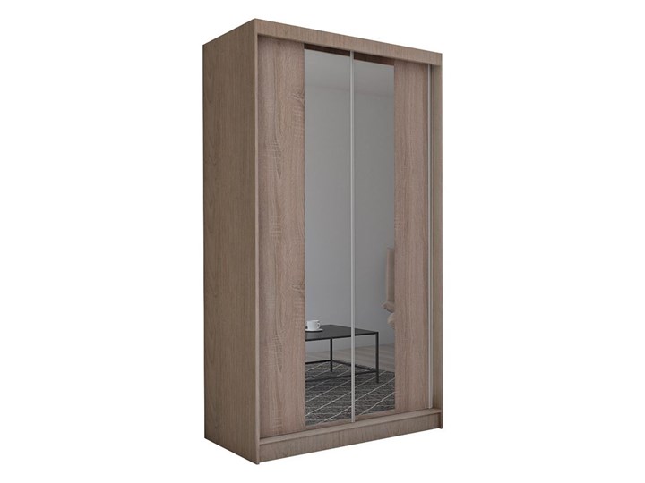 Szafa przesuwna Grace 2X - dąb sonoma Płyta MDF Stal Metal Drewno Rodzaj drzwi Przesuwne