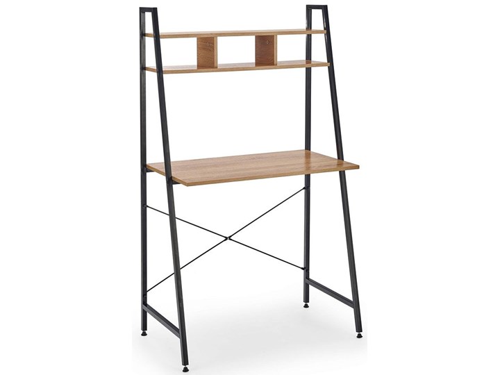 Loftowe biurko Lusso 3X - dąb sonoma Szerokość 84 cm Głębokość 46 cm Biurko drabina Kolor Brązowy