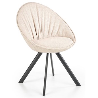 Minimalistyczne krzesło tapicerowane Jupiter - beż