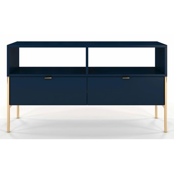 Szafka RTV w stylu glamour Perilla 2X - Granat