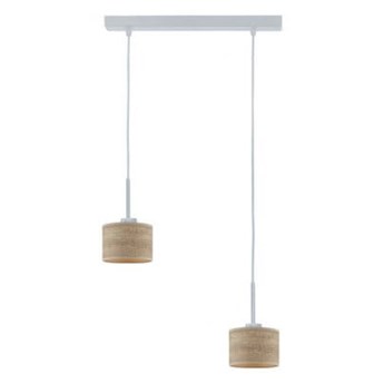 Lampa wisząca zwis TULIP NATURAL abażur walec 2xE27
