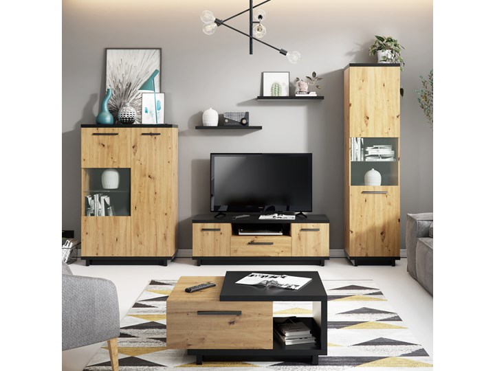 SELSEY Ława z dwiema szufladami Collard 90x60 cm Wysokość 50 cm Tworzywo sztuczne Wysokość 40 cm Płyta meblowa Długość 90 cm Średnica