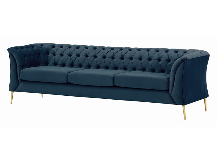 Sofa trzyosobowa Chesterfield Modern Nóżki Na nóżkach Boki Z bokami