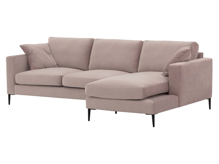 Narożnik prawy Covex Kolor Różowy Prawostronne Wysokość 86 cm Głębokość 157 cm Szerokość 256 cm Materiał obicia Tkanina