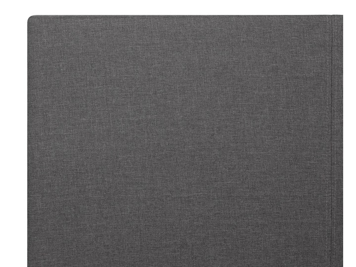 Łóżko ze stelażem szare tapicerowane materiałem z pojemnikiem 160 x 200 cm minimalistyczny wygląd Rozmiar materaca 160x200 cm Łóżko tapicerowane Styl Nowoczesny