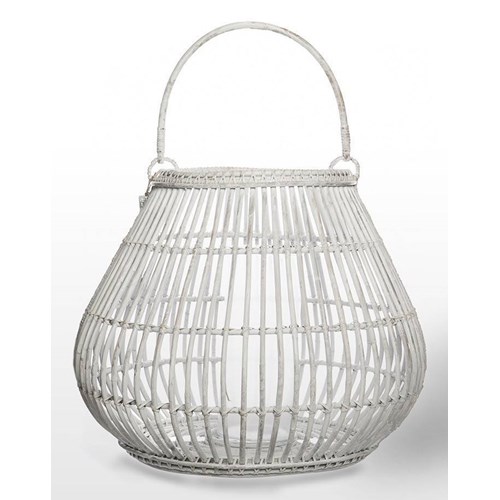 Lampion okrągły CAEN ⌀64cm x wys. 53cm biały przecierany