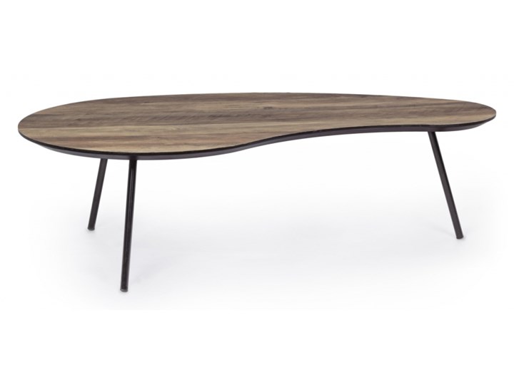 OWALNA ŁAWA TRIBECA Metal Wysokość 35 cm Płyta MDF Styl Nowoczesny