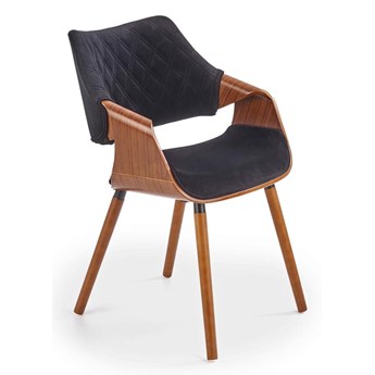 Krzesło gięte Ton z podłokietnikami Bento - czarny + orzech