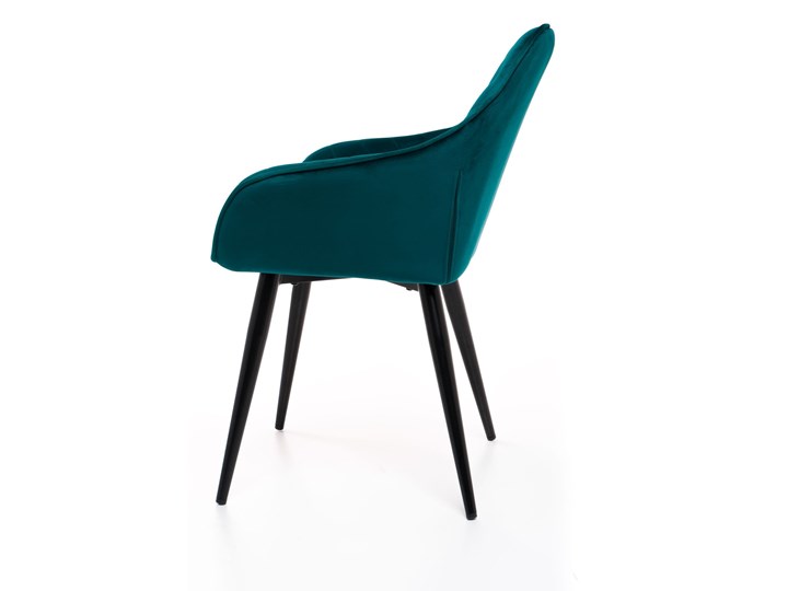 FOTEL KRZESŁO WELUR AKSAMIT DC-6369 EMERALD #93 Tkanina Tapicerowane Metal Tworzywo sztuczne Pomieszczenie Salon